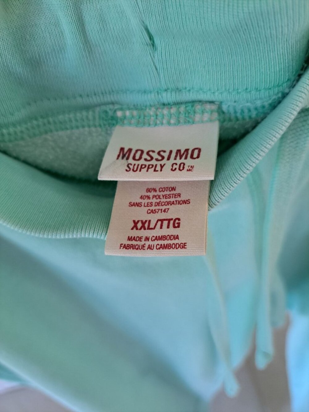 Y2K Mint Green Mossimo Supply Co. Cali 84 Lounge Pants XXL Spell Out College - Picture 4 of 12